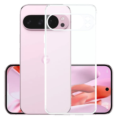 YOFO Back Cover for Google Pixel 9 Pro XL (5G) (Flexible|Silicone|Transparent|Full Camera Protection|Dust Plug)