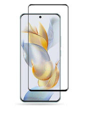 YOFO Premium HD+ Full Glue Tempered Glass For Vivo V29e Full Glue Curved Glass 100% Fingerprint Working with self installation kit (NON UV GLASS)