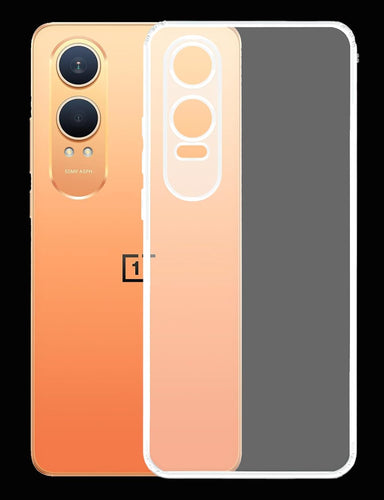 YOFO Back Cover for OnePlus Nord CE4 Lite (5G) (Flexible|Silicone|Transparent|Full Camera Protection|Dust Plug)