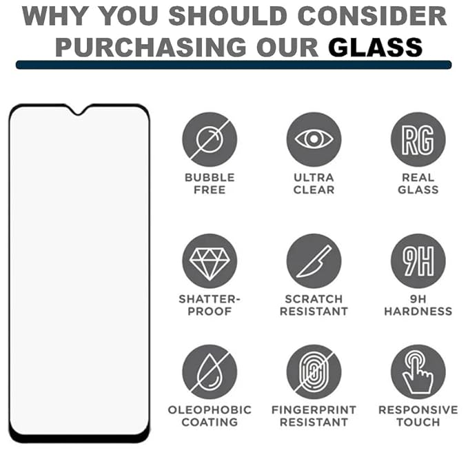 Edge to Edge Tempered Glass for Oppo A1 k / Realme C2