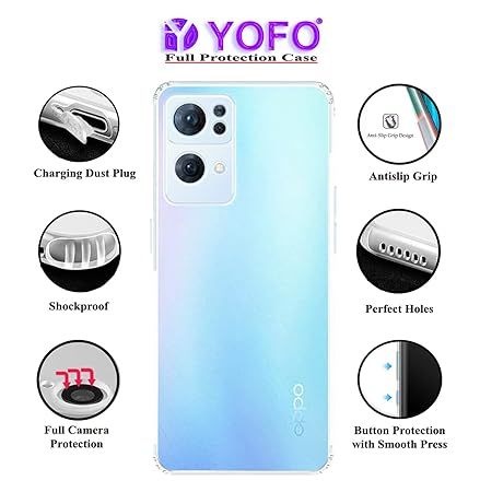 YOFO Transparent Back Cover for Oppo Reno 7 Pro (5G)