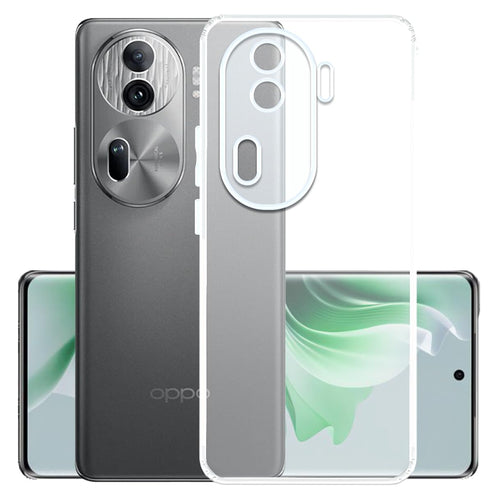 YOFO Back Cover for Oppo Reno 11 Pro (5G) (Flexible|Silicone|Transparent|Full Camera Protection|Anti Dust Plug)