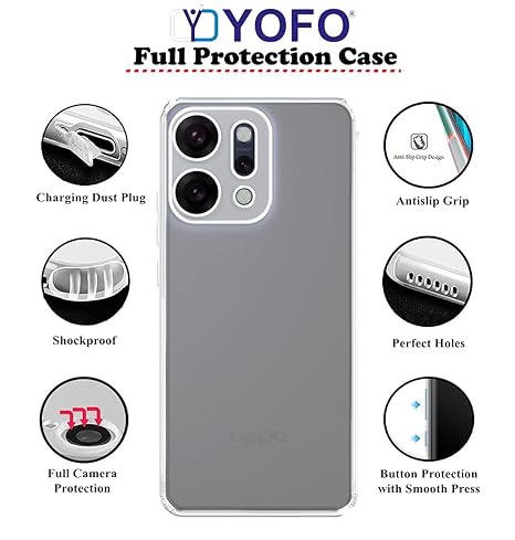 YOFO Silicon Back Cover Case for Oppo Reno 14 Pro (5G)