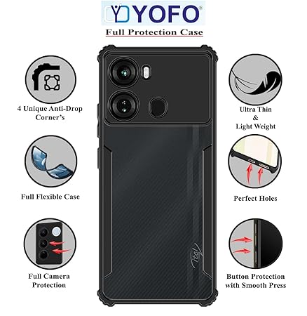 YOFO Shockproof Back Cover for iTEL P40