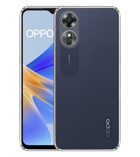 YOFO Back Cover for Oppo A17 (Flexible|Shockproof|Silicone|Transparent|Camera Protection)