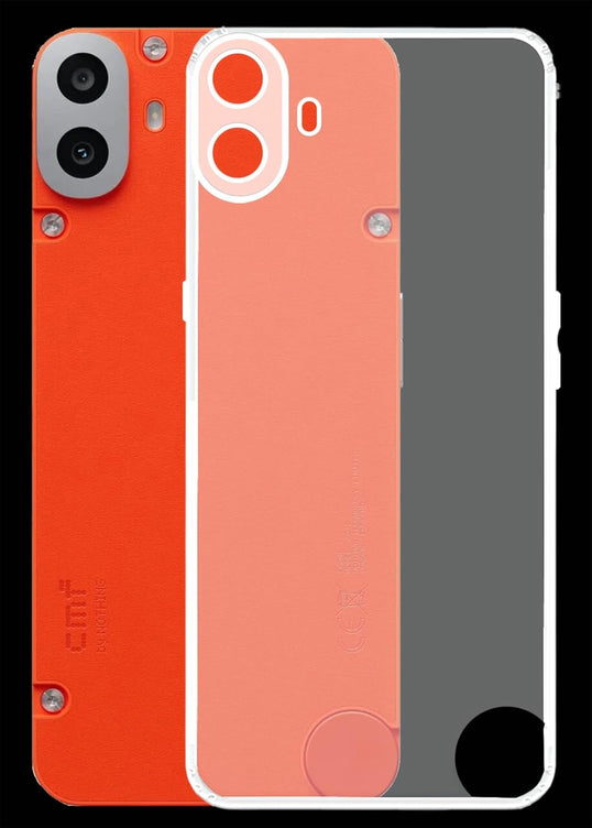 YOFO Back Cover for CMF by Nothing Phone 1 (Flexible|Silicone|Transparent|Full Camera Protection|Dust Plug)