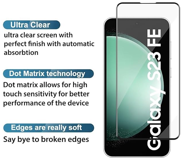 Edge to Edge Tempered Glass for Samsung S23FE