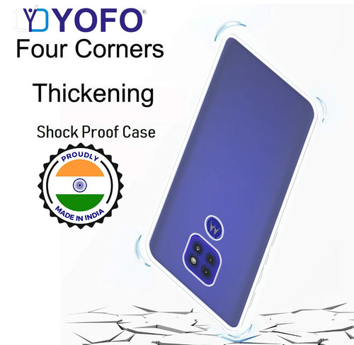 YOFO Back Cover for Motorola G9 / E7 Plus (Flexible|Silicone|Transparent|Full Camera Protection)