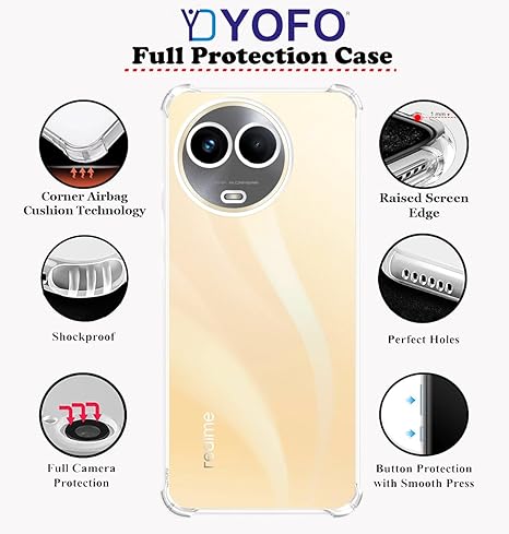 YOFO Transparent Back Cover for Realme 11 (5G)