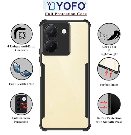 YOFO Shockproof Back Cover for Vivo Y36 / Y78 (5G) / S18