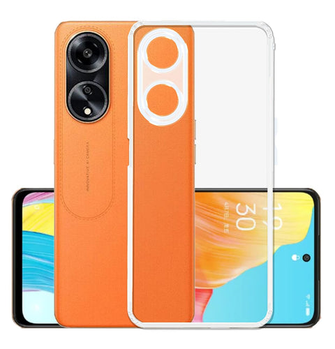 YOFO Back Cover for Oppo A1 (5G) / A98 (5G) / F23 (5G) (Flexible|Silicone|Transparent|Full Camera Protection|Dust Plug)