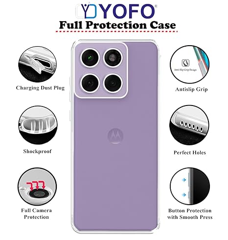 YOFO Silicon Back Cover for Motorola Edge 60 Pro (5G)