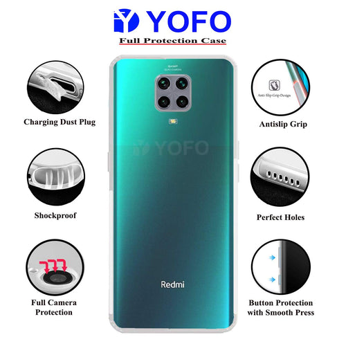 YOFO Transparent  Back Cover for Redmi Note 9 Pro/Note 9 Pro Max/Poco M2 Pro