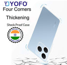 YOFO Silicon Back Cover Case for Realme 15T (5G) (Transparent) Camera Protection with Dust Plug