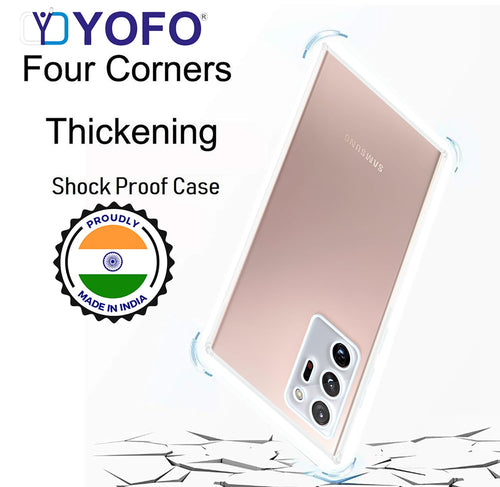 YOFO Back Cover for Samsung Galaxy S20 Ultra, S20 Plus (Flexible|Silicone|Transparent|Full Camera Protection|Anti Dust Plug)