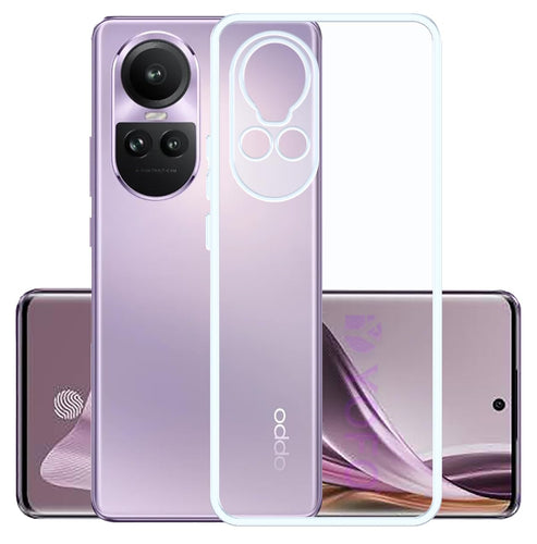 YOFO Back Cover for Oppo Reno 10 / Reno 10 Pro (5G) 2.0 MM (Flexible|Silicone|Transparent|Full Camera Protection)