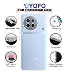 YOFO Back Cover for Vivo X90 Pro (Flexible|Silicone|Transparent|Full Camera Protection|Dust Plug)