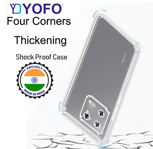 YOFO Back Cover for Mi Xiaomi 13 Pro (Flexible|Silicone|Transparent|Full Camera Protection|Dust Plug)