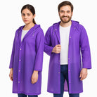 EVA Poncho Rain coat for Men & Women, Lightweight Waterproof Raincoat with Hood, Adjustable Drawstring & Snap Button Closure, Outdoor Rainwear (FREE SIZE)