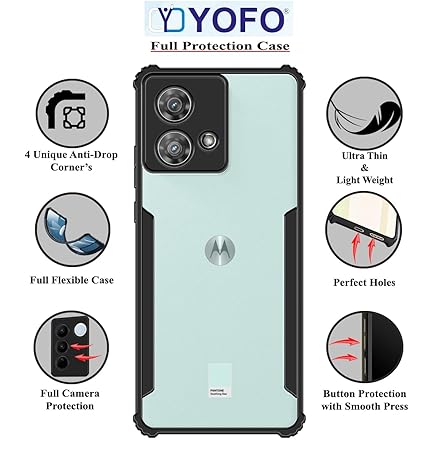 YOFO Shockproof Back Cover for Motorola Edge 40 Neo