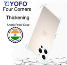 YOFO Silicone Transparent Back Cover foriPhone 16 Pro Max (6.9) inch (Flexible|Silicone|Transparent|Dust Plug|Camera Protection)