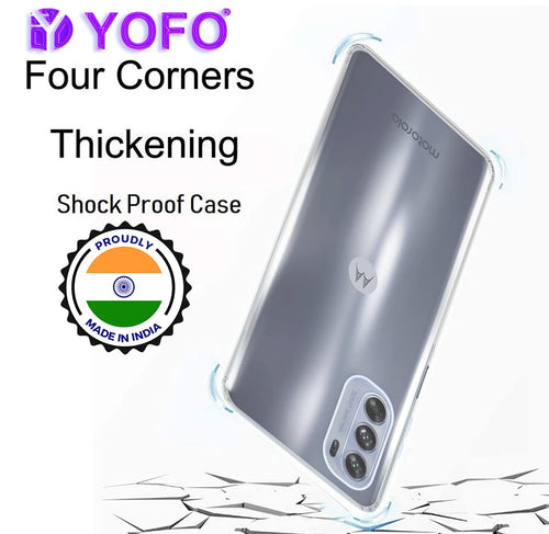 YOFO 2.0 MM Back Cover for Moto G52 (Silicone|Transparent|Camera Protection)