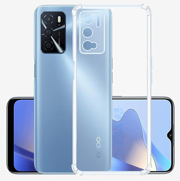 YOFO Back Cover for Oppo A16 (4G) (Flexible|Shockproof|Silicone|Transparent|Camera Protection)