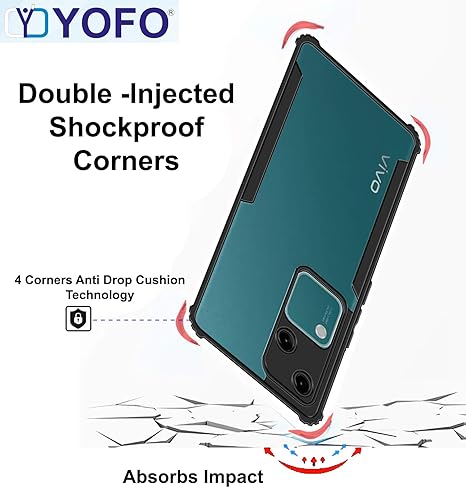 YOFO Shockproof Back Cover for Vivo V30 (5G) / S18