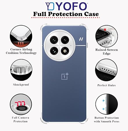 YOFO Transparent Back Cover for OnePlus 13 (5G)