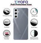 YOFO Silicon Back Cover Case for Samsung Galaxy M35 (5G) (Transparent) Camera Protection with Dust Plug