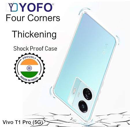 YOFO Silicon Back Cover Case for Vivo T1 Pro (5G)