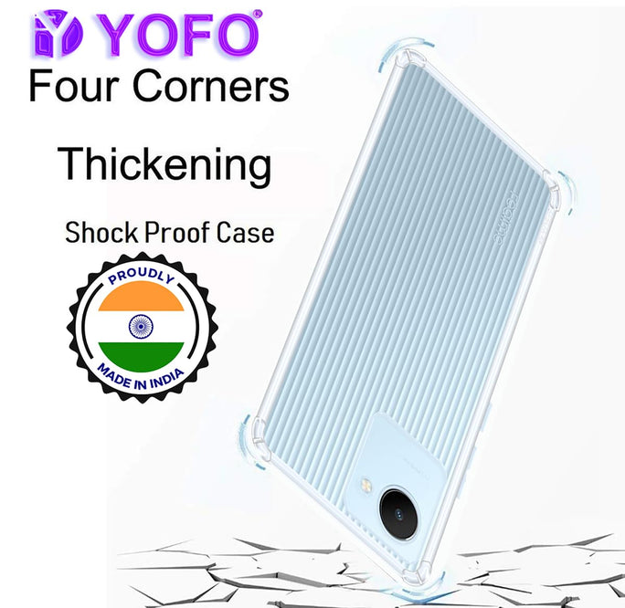 YOFO Back Cover for Realme C30 (Flexible|Shockproof|Silicone|Transparent|Camera Protection)