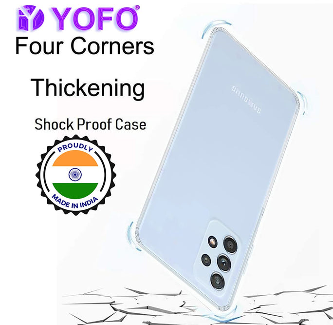 YOFO Back Cover for Samsung Galaxy A13 (Silicone|Transparent|Camera Protection)