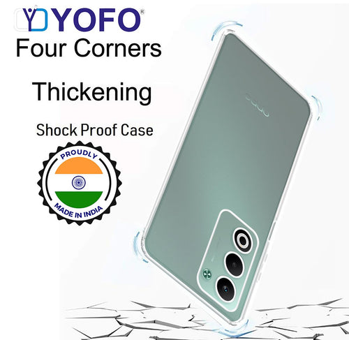 YOFO Silicon Back Cover Case for Oppo A5 (5G) (Transparent) Camera Protection with Dust Plug