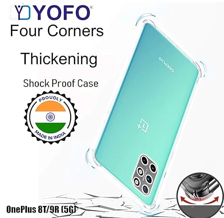 YOFO Transparent Back Cover for OnePlus 8T / OnePlus 9R