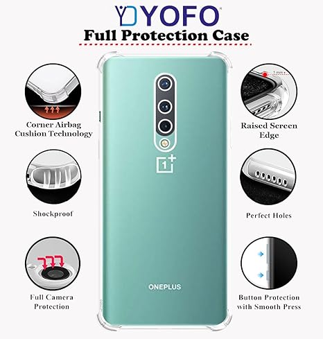 YOFO Transparent Back Cover for OnePlus 8