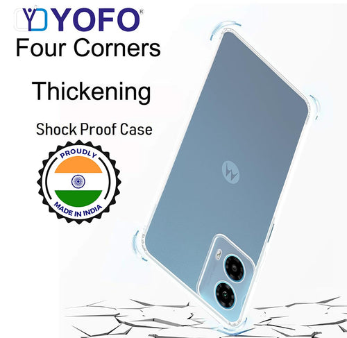 YOFO Transparent Back Cover for Motorola G45 / G34 (5G)