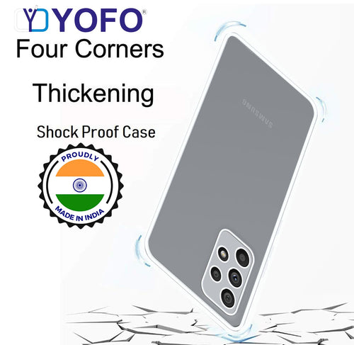 YOFO Back Cover for Samsung Galaxy A53 (5G) (Flexible|2.0MM|Silicone|Transparent|Full Camera Protection)