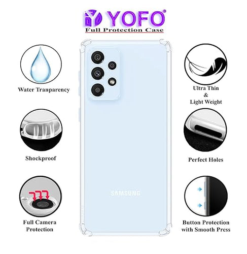 YOFO Back Cover for Samsung Galaxy A33 (5G) (Flexible|Shockproof|Silicone|Transparent|Camera Protection)