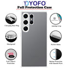 YOFO Silicon Back Cover Case for Samsung Galaxy S26 Ultra (Transparent) Camera Protection with Dust Plug