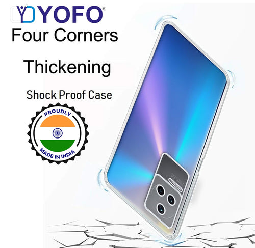 YOFO Back Cover for Mi Redmi K40s (Flexible|Silicone|Transparent|Dust Plug|Camera Protection)
