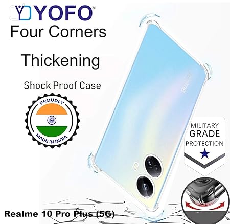 YOFO Transprent Back Cover for Realme 10 Pro Plus (5G)