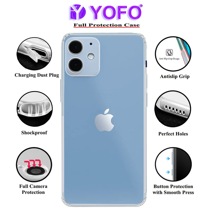 YOFO Silicone Back Cover for Apple iPhone 12 Mini (5.4)