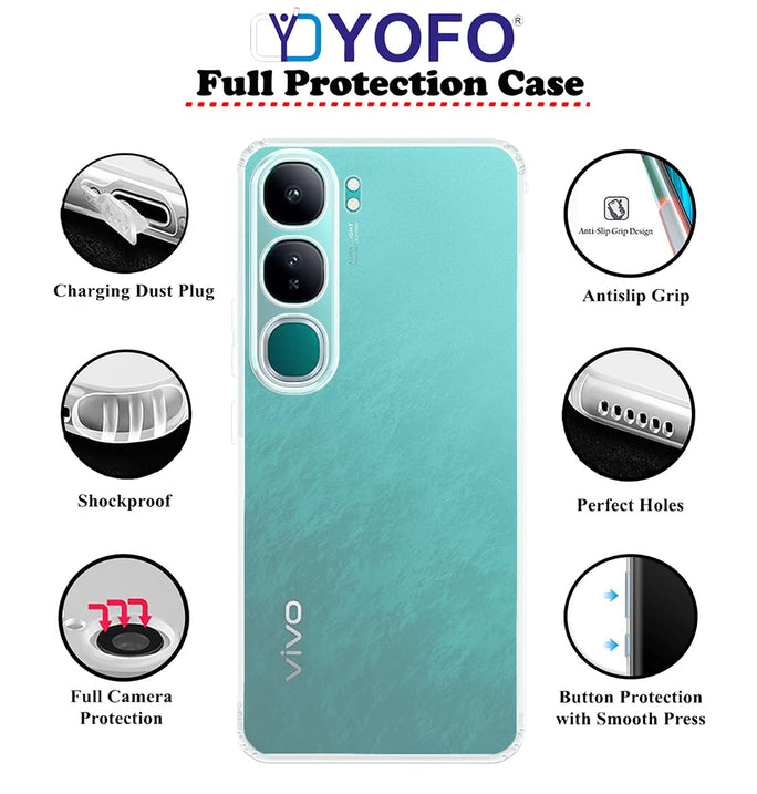 YOFO Transparent Back Cover Case for Vivo Y300 / V40 Lite (5G)