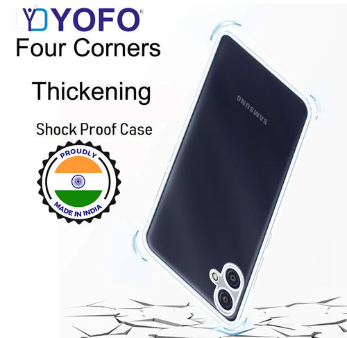 YOFO Back Cover for Samsung Galaxy M04 (SlimFlexible|Silicone|Transparent|Camera Protection)