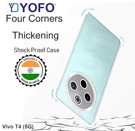 YOFO Silicon Back Cover Case for Vivo T4 (5G) / iQOO Z10 (5G)