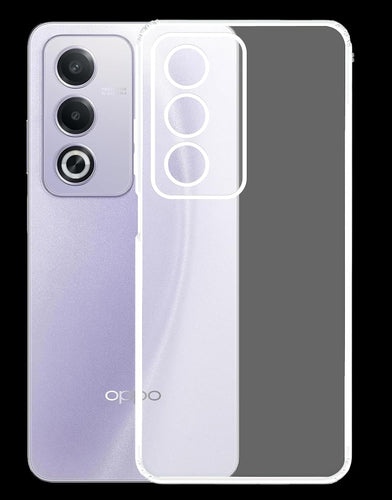 YOFO Back Cover for Oppo A3 Pro (5G) (Flexible|Silicone|Transparent|Full Camera Protection|Dust Plug)