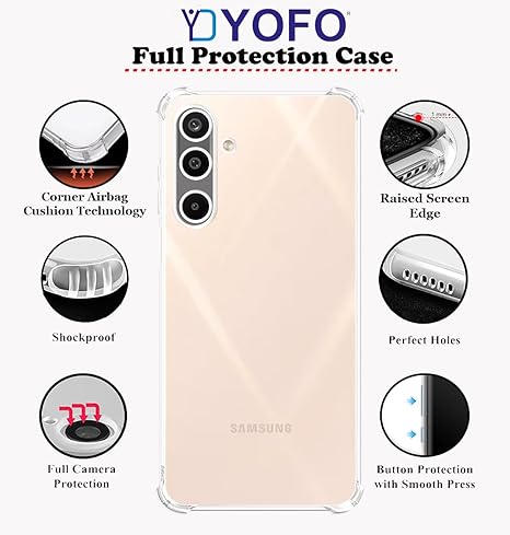 YOFO Transparent Back Cover for Samsung Galaxy M55 / F55 (5G)