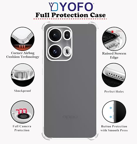 YOFO Transparent Back Cover for Oppo Reno 13 Pro (5G)