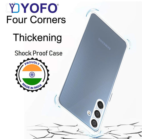 YOFO Back Cover for Samsung A13 (5G) (Flexible|Silicone|Transparent|Full Camera Protection|Dust Plug)